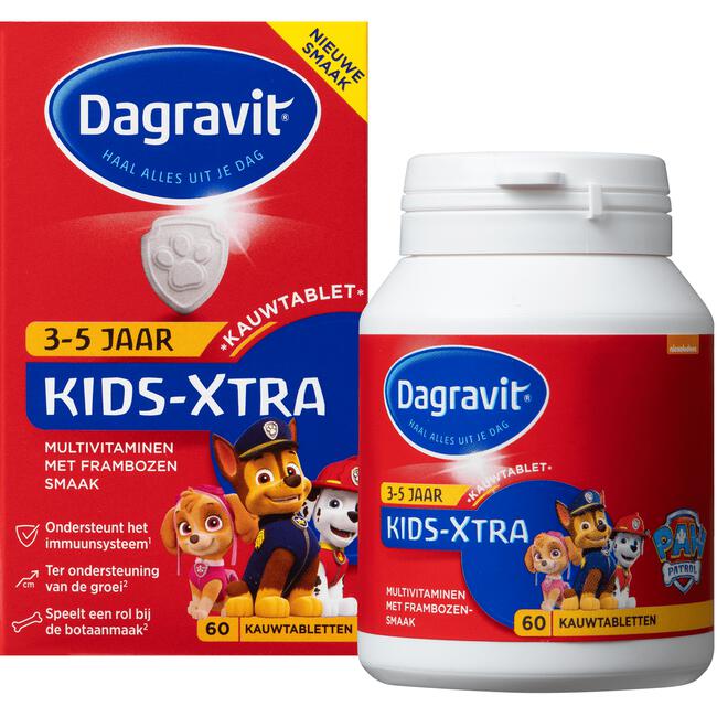 Dagravit Kids-Xtra 3-5 jaar 60 kauwtabletten