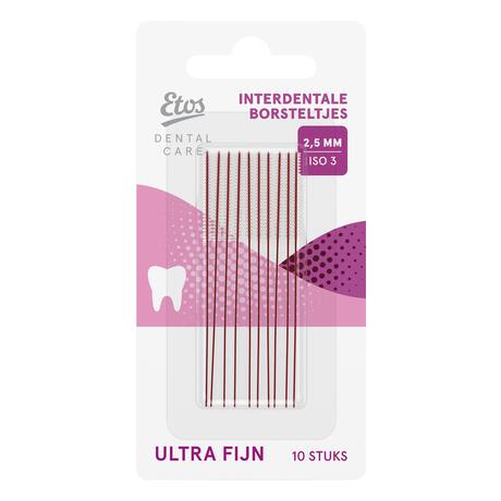 Etos interdentaal borsteltjes ultra fijn 2,5mm