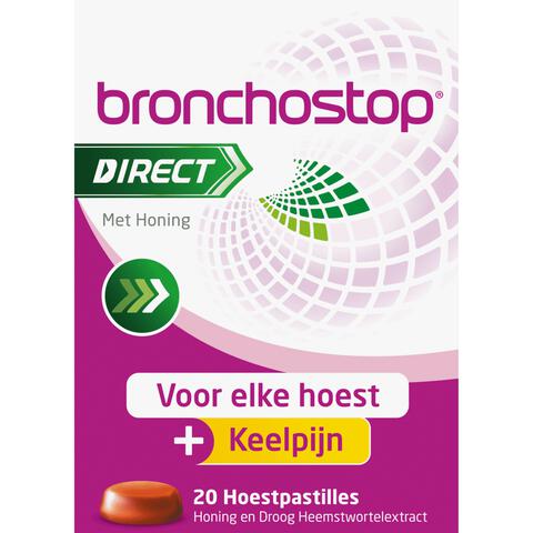 Bronchostop Direct Hoestpastilles bij Keelpijn 20 Stuks
