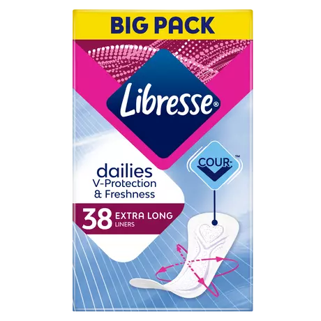 Libresse Dailies Inlegkruisjes Extra Long Big Pack 38 stuks