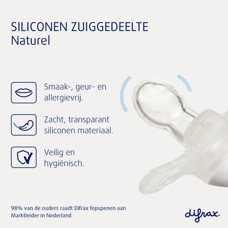 Difrax Fopspeen Natural 12M+ Se Rose Quartz