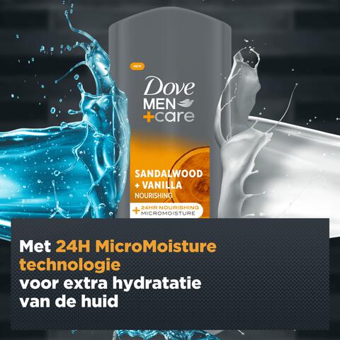 Dove Men+Care Sandalwood & Vanilla Showergel 400 ML