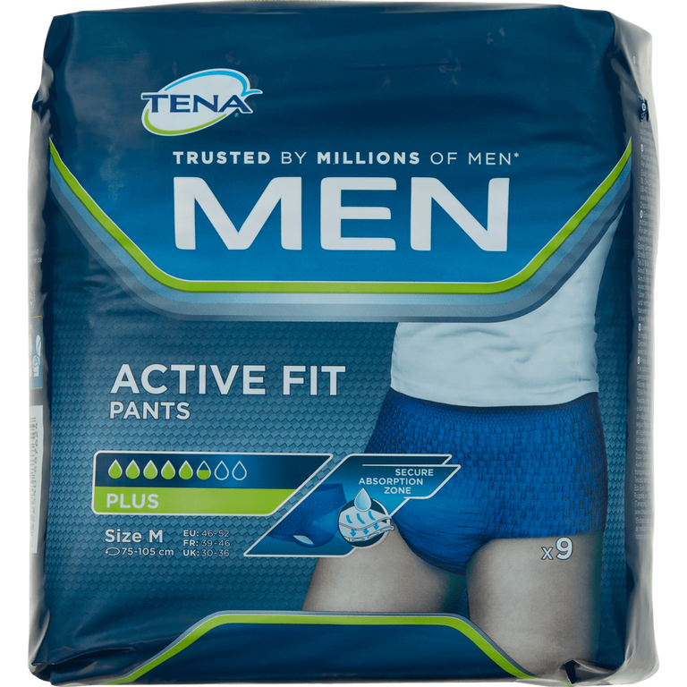 TENA Men Active Fit Pants Medium 9 EA Etos