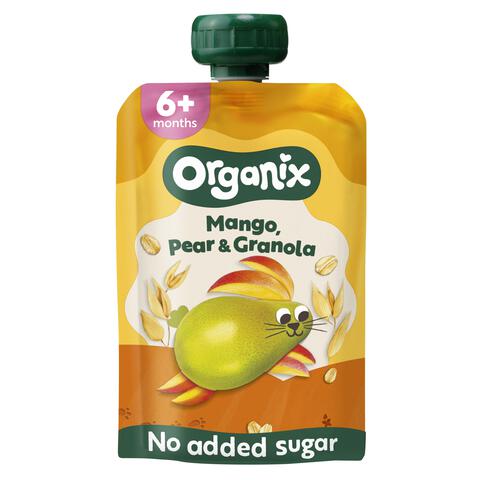 Organix Bio Knijpfruit Mango Peer Granola 6+ Maanden 100 gram