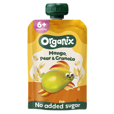 Organix Bio Knijpfruit Mango Peer Granola 6+ Maanden 100 gram