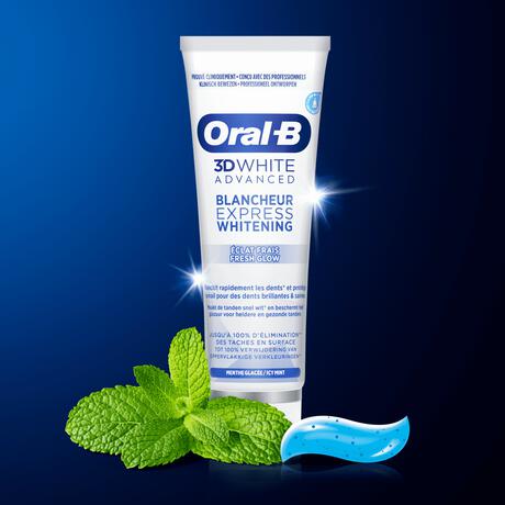 Oral-B 3D White Advanced Express Whitening Fresh Glow Tandpasta - 75ML
