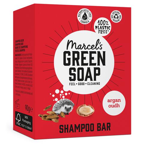 Marcel's Green Soap Argan & Oudh Shampoo Bar 90 GR
