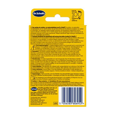 Dr.Scholl’s Wratten en Voetwratten Verwijderpleisters 3X7Strips
