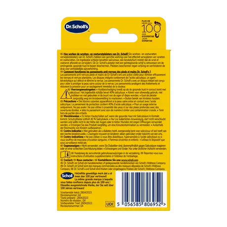 Dr.Scholl’s Wratten en Voetwratten Verwijderpleisters 3x7Strips&nbsp;