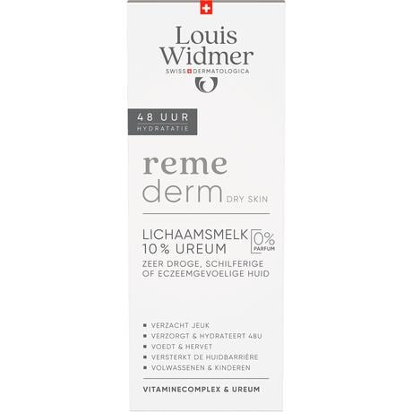 Louis Widmer Remederm Lichaamsmelk 10% Ureum Zonder Parfum 200 ML