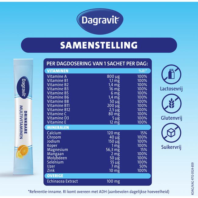Dagravit Complete Start Kids Multivitamine Citroen 30 stuks
