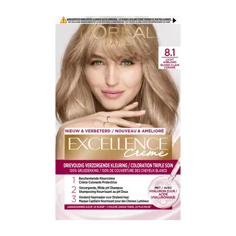 L'Oréal Paris Excellence Crème Verzorgende Kleuring 8.1 Licht Asblond