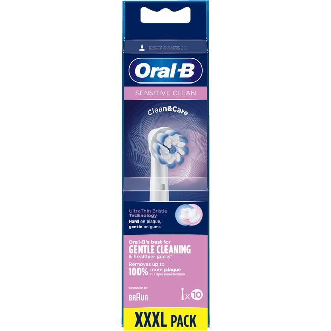 Oral-B Sensitive Clean Opzetborstels Wit 10 Stuks