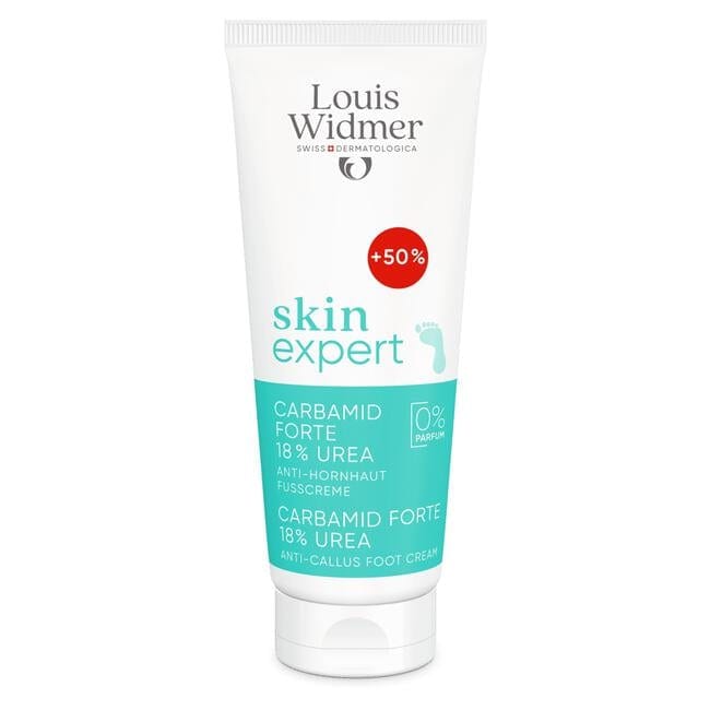 Louis Widmer Skinexpert Voetencreme Carbamide Forte 18 % Ureum + 50% extra inhoud