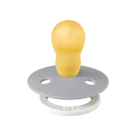 BIBS Glow In The Dark Fopspeen Rond Latex Maat 3 Sage/Cloud 2 stuks