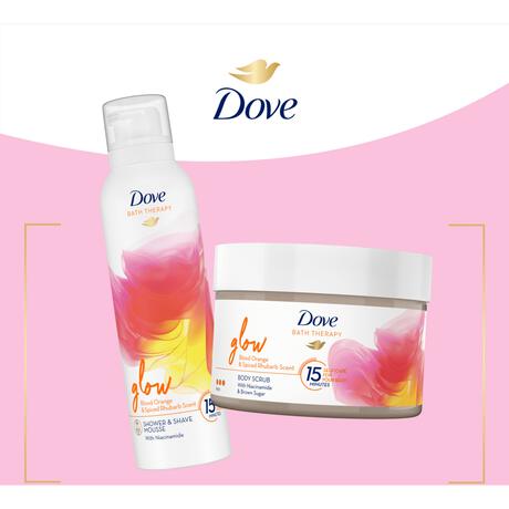 Dove Bath Therapy Glow Douche- & Scheerschuim 200 ml