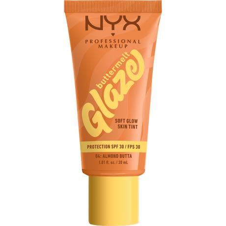 NYX Professional Makeup Buttermelt Glaze Skin Tint SPF 30 4 Almond Butta