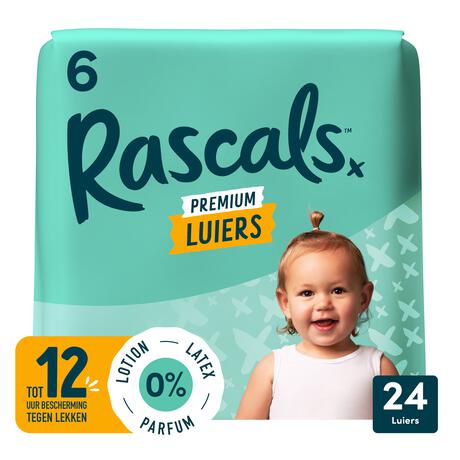 Rascals Premium Luiers Maat 6 15-20 KG 24 stuks