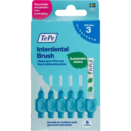 TePe Interdentale Ragers Original Blauw&nbsp;ISO Maat 3 0,6 mm 6 stuks