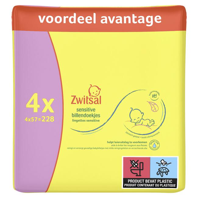 Zwitsal Sensitive Billendoekjes Voordeelverpakking 228
