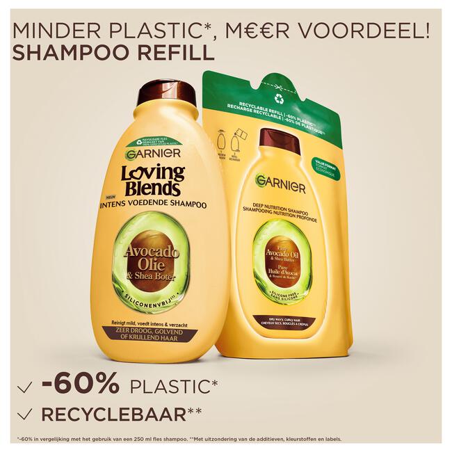 Garnier Refill Avocado Olie & Shea Boter Shampoo Navulling 250 ML