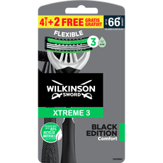 Wilkinson Sword Xtreme3 Black Edition Wegwerpmesjes 4+2 gratis