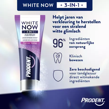 Prodent White Now 3-in-1 Forever Young Tandpasta 75 ML