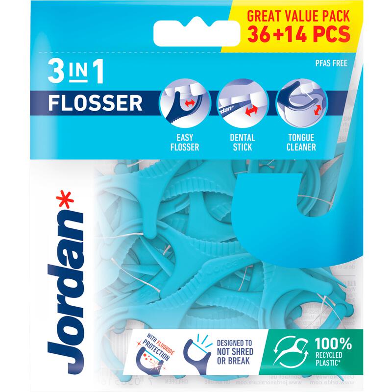 Jordan 3-in-1 Flossers 36 stuks