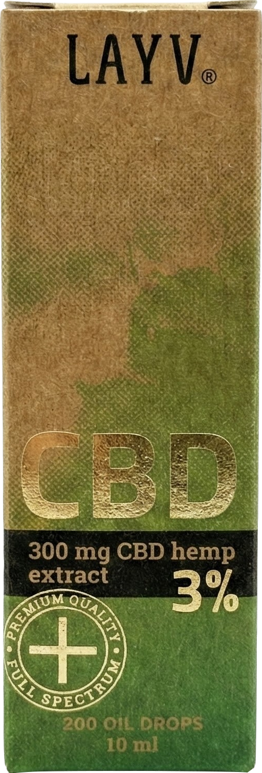 Layv Clean + 300 mg Full Spectrum CBD Olie 10 ML