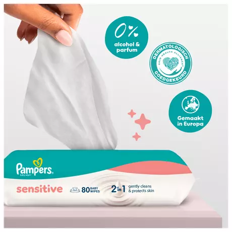 Pampers Sensitive Billendoekjes 3x80 stuks