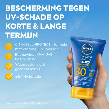 NIVEA SUN Protect & Hydrate Pocket Size Zonnebrand SPF30 Travel Size 50 ML