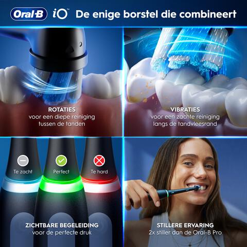 Oral-B iO 3 Zwart & Blauw Duo Elektrische Tandenborstels