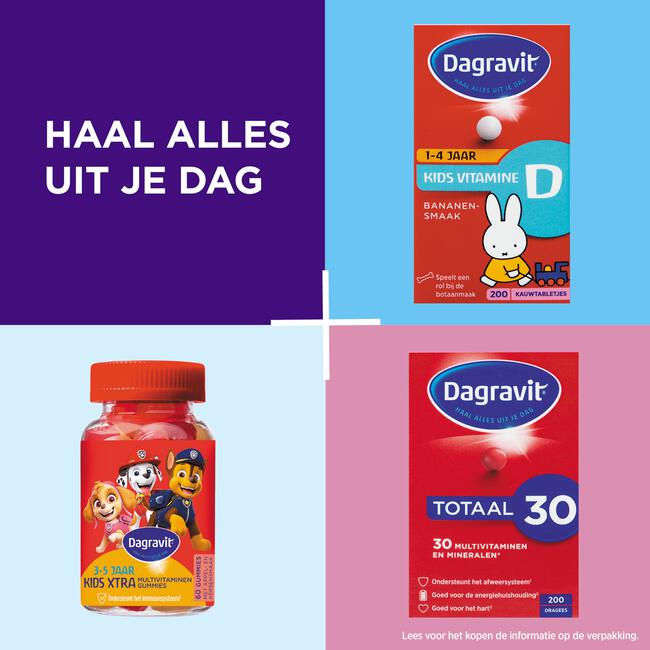 Dagravit Kids Vitamine D 200 kauwtabletten