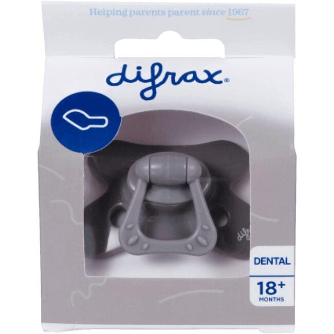 Difrax Fopspeen Dental 18+ M Donkergrijs / Clay