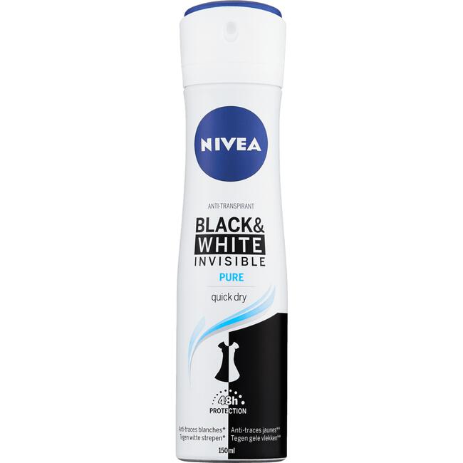 NIVEA Black & White Invisible Pure Deodorant Spray 150 ML