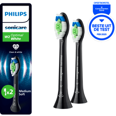Philips Sonicare Optimal White Opzetborstel Zwart 2 pack - HX6062/88