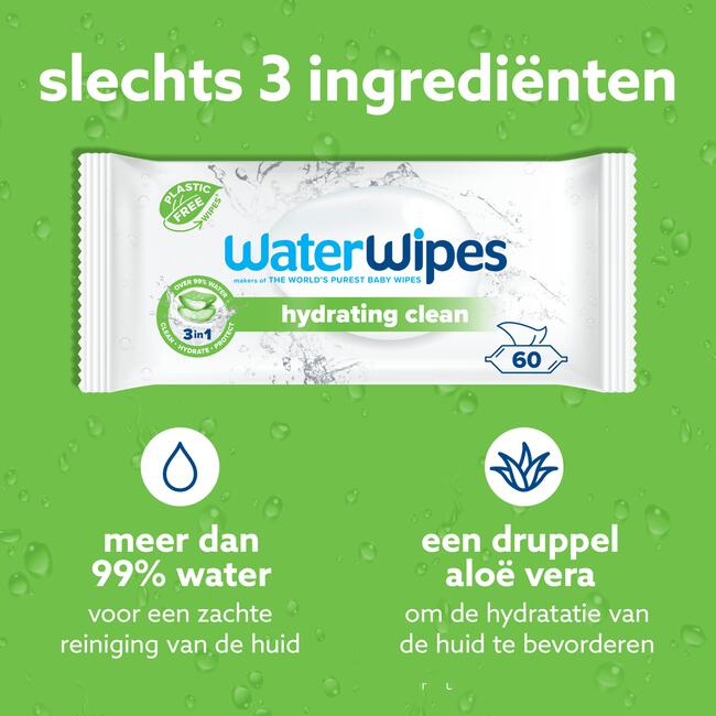 WaterWipes Hydrating Baby Wipes - 12x60