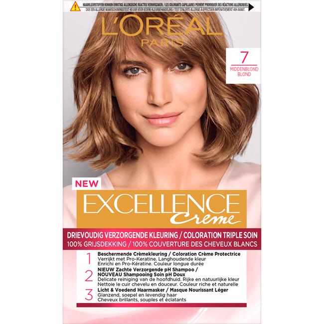 Vacature Torrent Schema L'Oréal Paris Excellence Crème 7 - Middenblond - Haarverf 172 ML | Etos