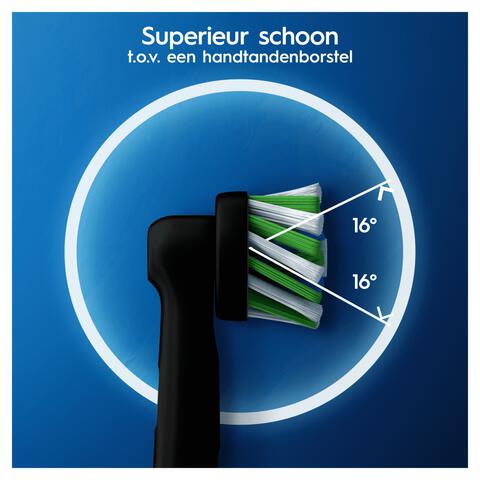 Oral-B Cross Action Opzetborstels Zwart - 4 Stuks