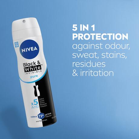 NIVEA Black & White Invisible Pure Deodorant Spray 150 ML