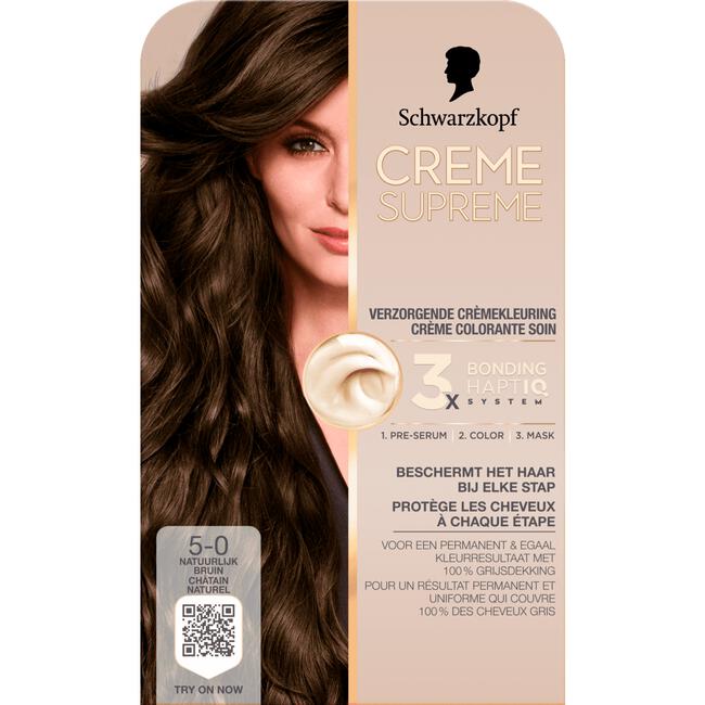 Schwarzkopf Creme Supreme Haarkleuring 5-0 Natuurlijk Bruin
