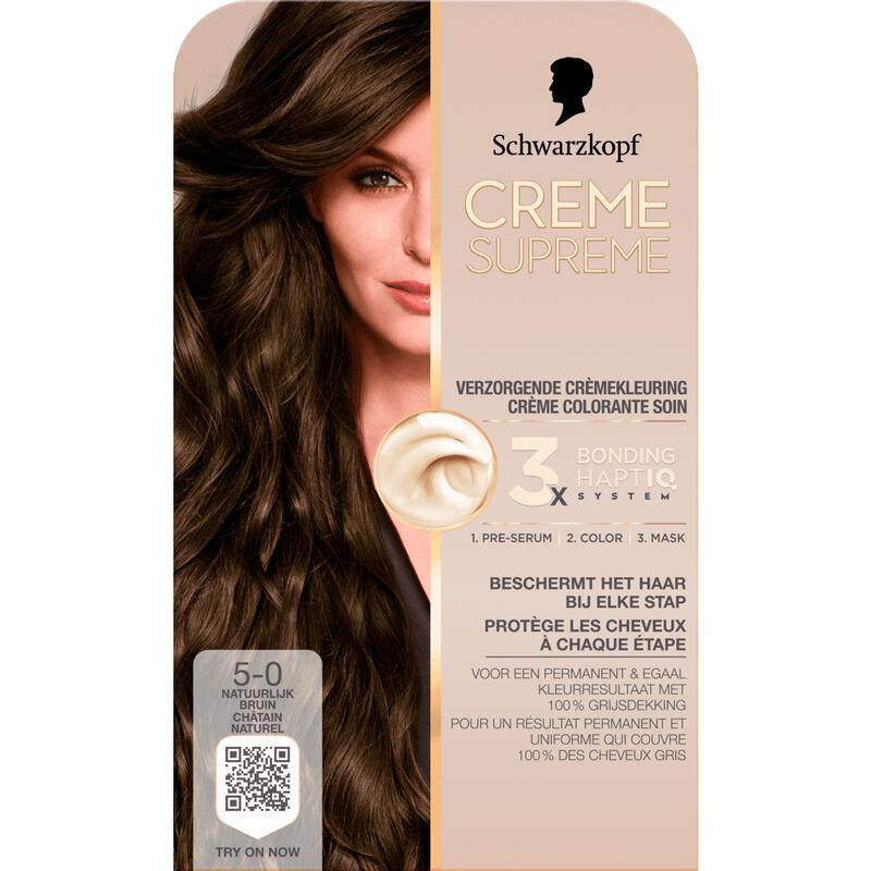 Schwarzkopf Creme Supreme Haarkleuring 5-0 Natuurlijk Bruin