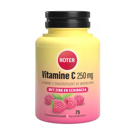 Roter Vitamine C Forte Weerstand Framboos Tabletten 75 stuks
