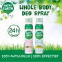 Happy Earth 100% Natural Whole Body Deo Spray Cedar Lime 100ML