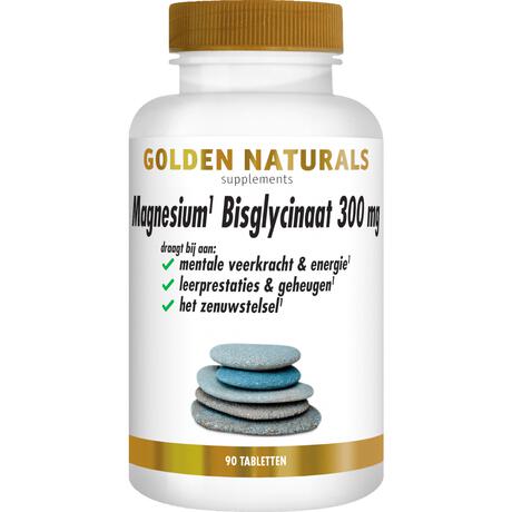 Golden Naturals Magnesium Bisglycinaat 300 mg Tabletten 90 stuks