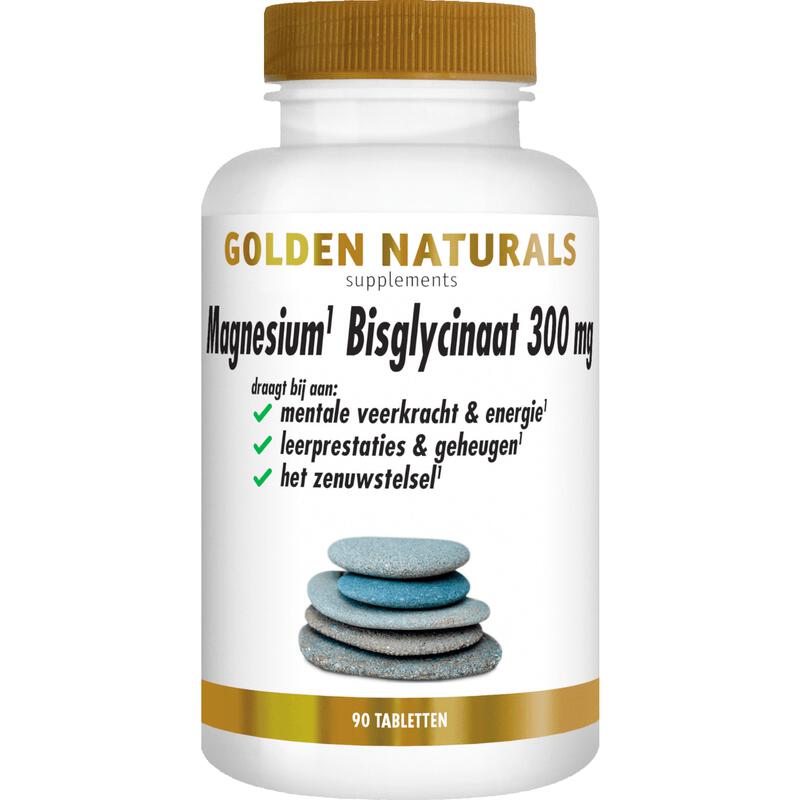 Golden Naturals Magnesium Bisglycinaat 300 MG Tabletten 90 stuks