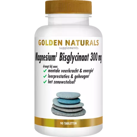 Golden Naturals Magnesium Bisglycinaat 300 MG Tabletten 90 stuks