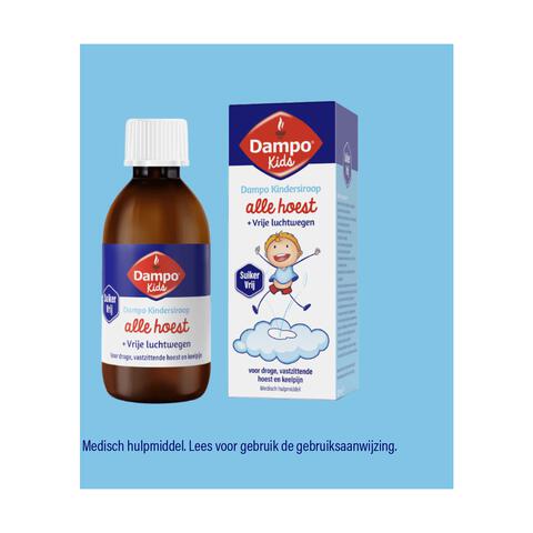 Dampo Kids Kindersiroop Alle Hoest + Vrije Luchtwegen Suikervrij 120 ML