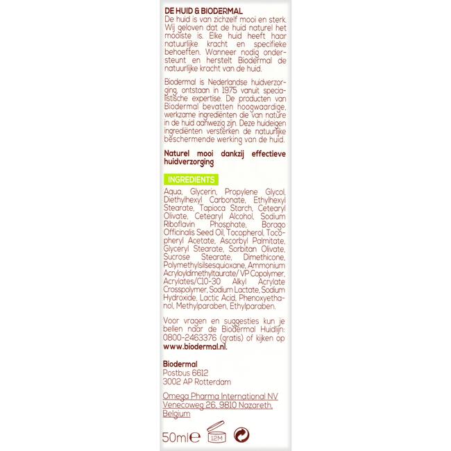 Biodermal Vette & Gemengde Huid Crème 50 ML