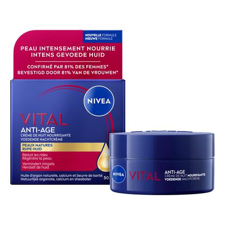 NIVEA Vital Herstellende Nachtcrème Oudere Huid 50 ML